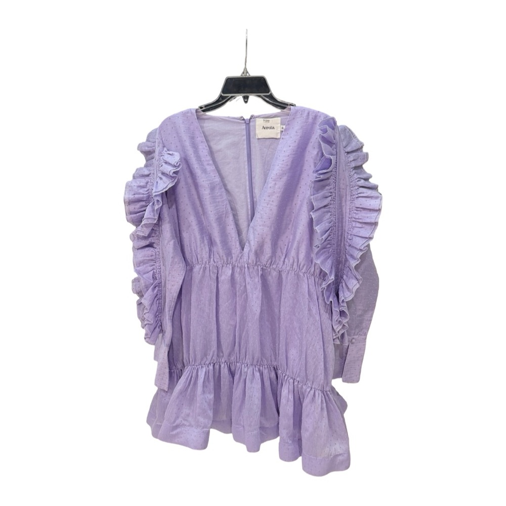Free People Lilac Ruffle Mini Dress EUC - Picture 5 of 15